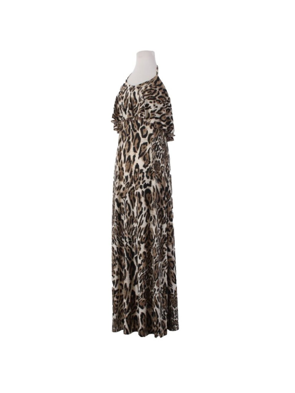 Veronica M Dress Sz S Brown White Animal Print Polyester Spandex Dress - Picture 2 of 9